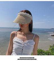 Load image into Gallery viewer, Fashionable Pearl Hollow Sun Hat Personalized Vacation Hat
