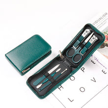 Load image into Gallery viewer, 6-piece high-quality stainless steel manicure set with storage leather case
