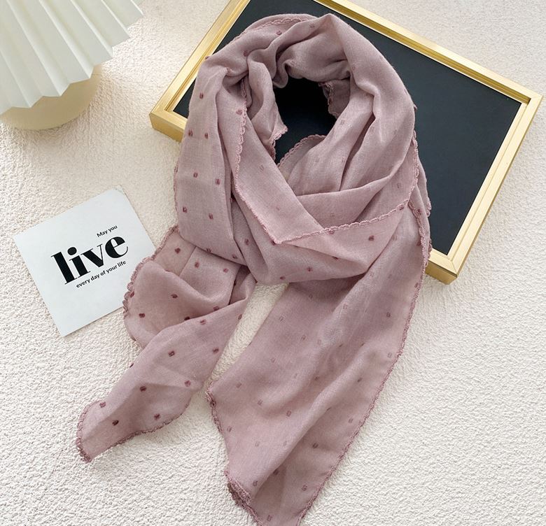 Half-circle cotton and linen triangle scarf women's fashion all-match scarf