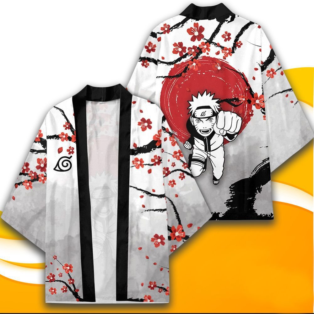 Japanese style kimono Cardigan  Cloak Naruto Ninja 001