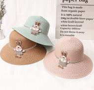 Girls straw hat cute and fresh