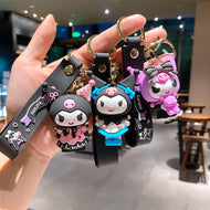 Set  of 6pcs  Creative  keychain  school bag pendant car chain small gift Kuromi Coolumi
