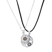Load image into Gallery viewer, Couple necklaces set  in Different Language&quot; I LOVE YOU&quot;  Magnetic Moon necklace

