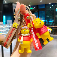 Set  of 6pcs  Creative  keychain  school bag pendant car chain small gift Winnie the Pooh