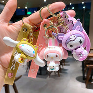 Set  of 7pcs  Creative  keychain  school bag pendant car chain small gift Sanrio Gemini boy girl