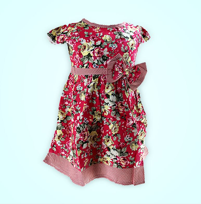 Children's flower dress tops 1-2 years old little girls kids