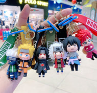 Set of 6PCS  Creative  cartoon keychain cartoon personalized school bag pendant car chain male and female doll small gift