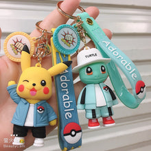 Load image into Gallery viewer, Set  of 5PCS  Creative  cartoon keychain cartoon personalized school bag pendant car chain male and female doll small gift
