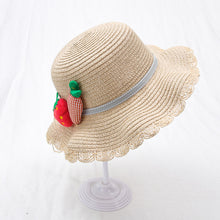 Load image into Gallery viewer, Girls straw hat cute and fresh
