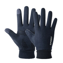 Load image into Gallery viewer, Warm gloves suede men&#39;s and women&#39;s velvet outdoor cycling and driving anti-slip autumn and winter gloves
