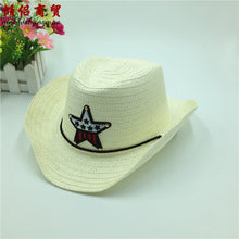 Load image into Gallery viewer, Boys straw hat cowboy style
