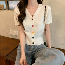 Load image into Gallery viewer, Top Summer Clothes Casual Clothes Oversize Short sleeves open
