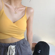 Load image into Gallery viewer, Camisole Tank Top Camisole Femme Summer Tops For Women Sleeveless crossover style
