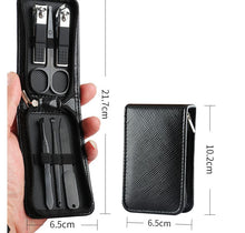 Load image into Gallery viewer, 6-piece high-quality stainless steel manicure set with storage leather case

