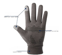 Charger l&#39;image dans la galerie, Warm gloves suede men&#39;s and women&#39;s velvet outdoor cycling and driving anti-slip autumn and winter gloves
