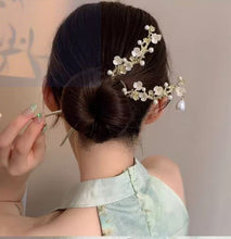 Load image into Gallery viewer, 3PCS 4PCES 5PCS 6PCS SET Hanfu Headdress Step Shaking Hairpin Flower Tassel  Antique Style Hair Stick
