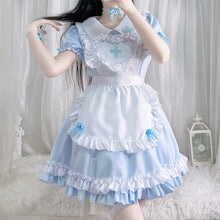 Charger l&#39;image dans la galerie, Japanese classic short-sleeved maid cute Japanese maid cosplay women&#39;s maid dress
