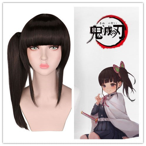 Wig of Tsuyuri Kanao  Demon Slayer  Anime wigs  Cos Wig Long sideburns ponytail