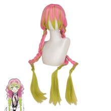 Load image into Gallery viewer, Wig of kanroji mitsuri Demon Slayer  Cos Wig Gradient Thickened Thick Cosplay Wig
