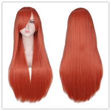 Load image into Gallery viewer, Cos wigs color long straight hair cosplay wigs  animation spot 80cm fake spots

