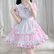 Load image into Gallery viewer, Japanese classic short-sleeved maid cute Japanese maid cosplay women&#39;s maid dress
