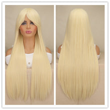 Load image into Gallery viewer, Barbie cos wig Barbie light blonde cosplay wig microcurly hair long hair Barbie fake hair
