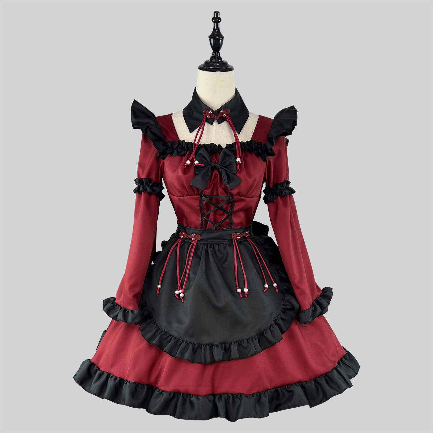 Gothic little devil Lolita maid dress anime  costume cosplay