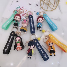 Load and play video in Gallery viewer, Set  of 6pcs Creative  keychain  cartoon school bag pendant car chain male and female doll small gift
