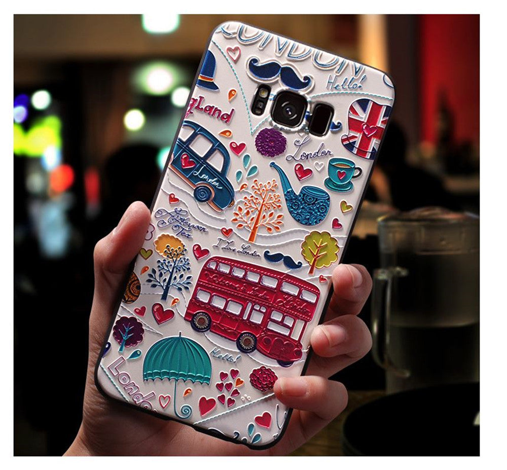Samsung mobile phone silicone  case anti-drop mobile for samsung  S10plus personality   creativity 3D relief