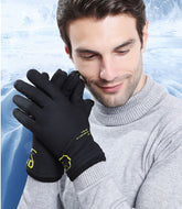 Warm gloves men's winter touch screen plus velvet thickened waterproof and windproof cycling anti-cold electric vehicle gloves