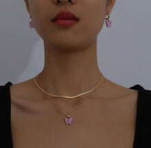 Cargar imagen en el visor de la galería, Collar de llavero Elementos geométricos de moda creativa con collares collares colgantes con candado retro para mujeres
