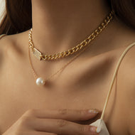 Collier porte-clés Éléments géométriques de mode créative avec colliers colliers pendentif serrure à clé rétro pour femmes