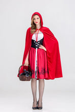 Load image into Gallery viewer, Little Red Riding Hood costume adult cosplay dress party dress Little Red Riding Hood shawl dress le petit Chaperon rouge
