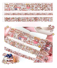 Charger l&#39;image dans la galerie, Washi Tape Washi roll  Pet Half Transparent Planner Stickers Cute Stickers

