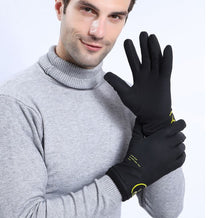 Load image into Gallery viewer, Warm gloves men&#39;s winter touch screen plus velvet thickened waterproof and windproof cycling anti-cold electric vehicle gloves

