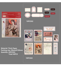 Charger l&#39;image dans la galerie, Retro Stickers Washi Tape  Decrative Tape Happy Planner Stickers  Jounal Stickers
