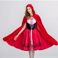 Load image into Gallery viewer, Little Red Riding Hood costume adult cosplay dress party dress Little Red Riding Hood shawl dress le petit Chaperon rouge

