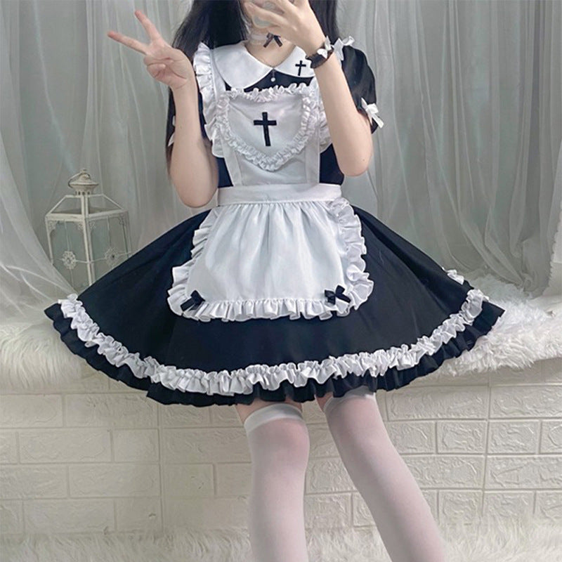 Japanese classic short-sleeved maid cute Japanese maid cosplay women's maid dress