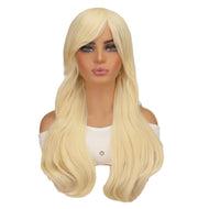 Barbie cos wig Barbie light blonde cosplay wig microcurly hair long hair Barbie fake hair