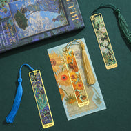 4Pcs Metal bookmark hollow out exquisite cultural and creative classical antique creative retro oil painting style