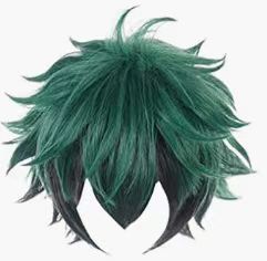 Wig of My Hero Academia Midoriya Izuku Deku Green Gradient Black Cosplay Anime Wig