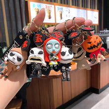 Load image into Gallery viewer, Set of 6pcs Creative Cartoon Christmas Halloween Nightmare Series Keychain Pendant Bag Car Key Chain Accessories Gifts H
