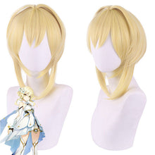 Load image into Gallery viewer, Wig  of Lumine Genshin Impact Traveler Cosplay Wig  with Braids
