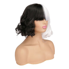 Load image into Gallery viewer, Coola Wigs s Cos Wigs Black and White Witch Coola Cruella Short Curls
